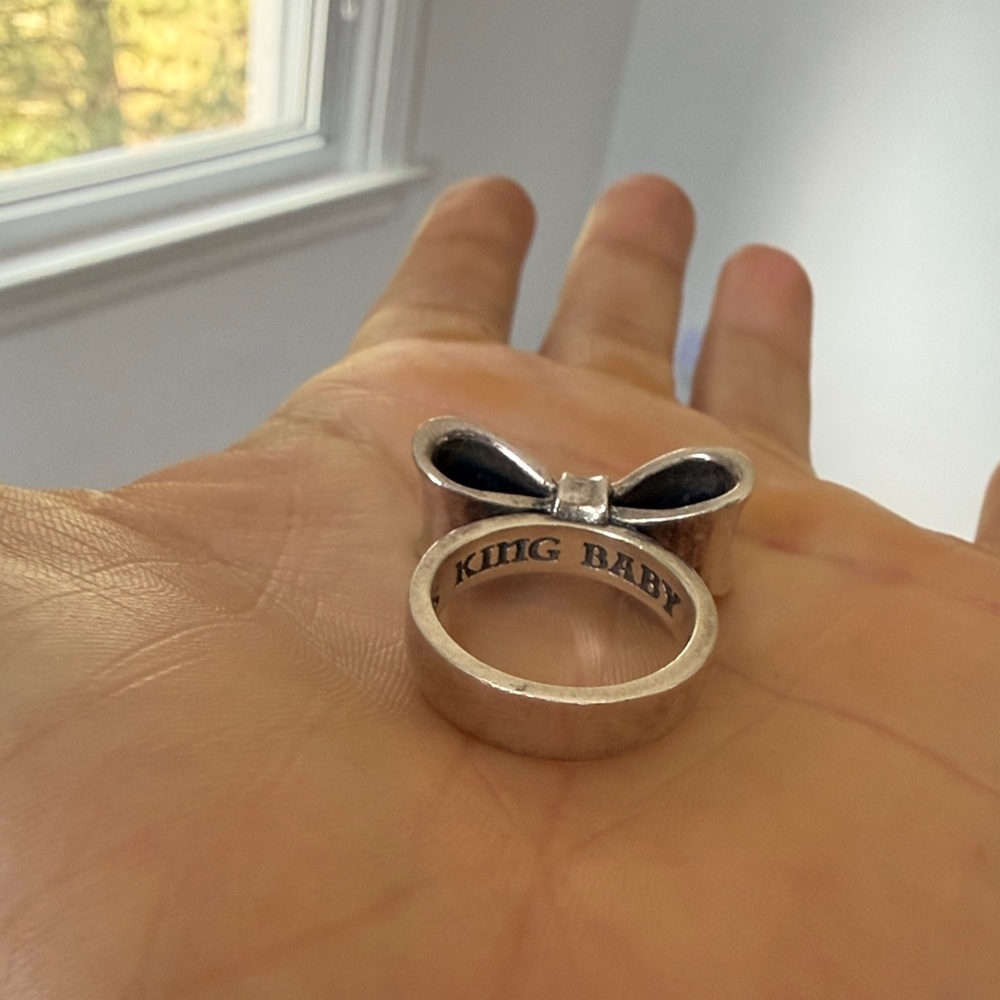 Silver Bow Ring - image 7
